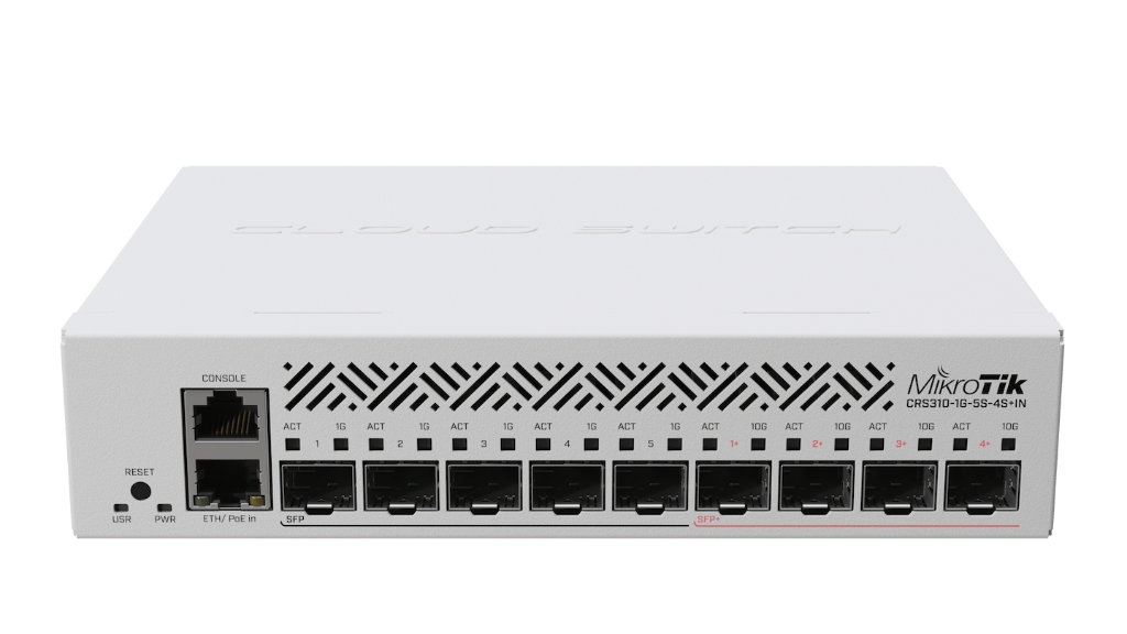 CRS310-1G-5S-4S+IN-Mikrotik CRS310-1G-5S-4S+IN 4× 10G SFP+, 5× 1G SFP Switch