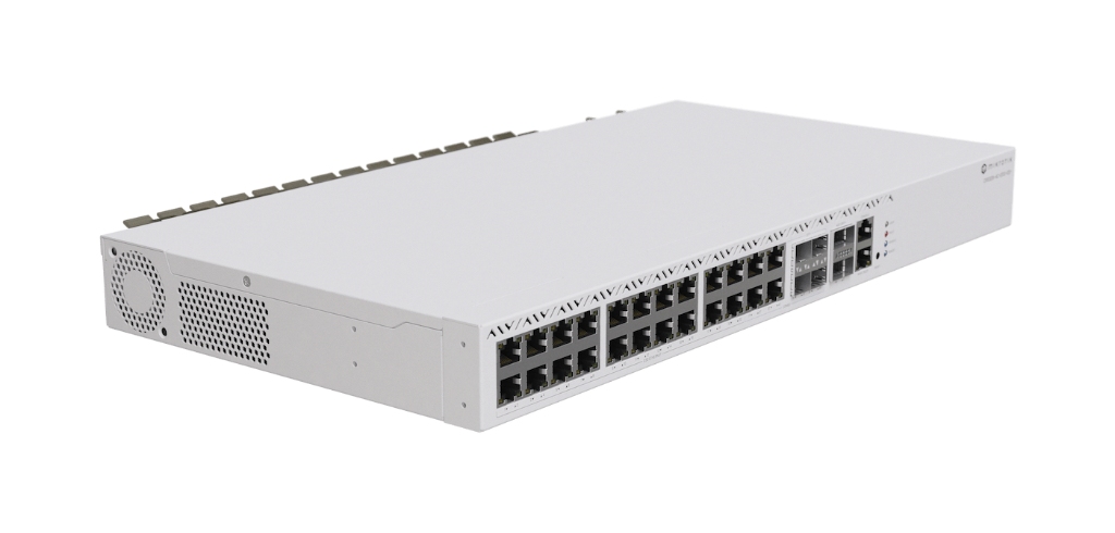 CRS326-4C+20G+2Q+RM-Mikrotik CRS326-4C+20G+2Q+RM 20× 2.5 GbE, 4× 10G SFP+ Yüksek Hızlı Switch