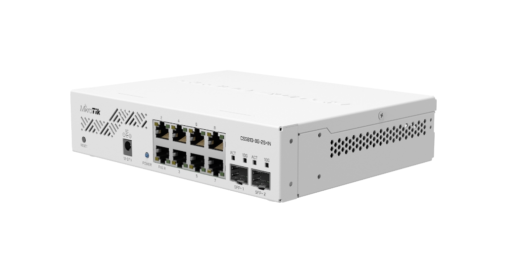 CSS610-8G-2S+IN-Mikrotik CSS610-8G-2S+IN — 8 Port Gigabit + 2 Port 10G SFP+ Yönetilebilir Switch