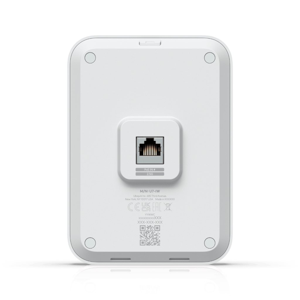 UBNT U7-IW UBNT UniFi U7 In-Wall (U7-IW) WiFi 7 Duvar Tipi Erişim Noktası - 2.5 GbE Uplink, 4 Spatial Stream, PoE+, PoE Out ürün görseli 5 - wifidepo