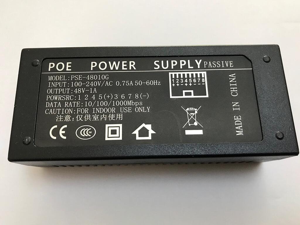 WD48V1APOE-Wifidepo OEM Gigabit 48 Volt 1 Amper POE Adaptör (Mikrotik ve UBNT POE-48-24W-G ile uyumlu)